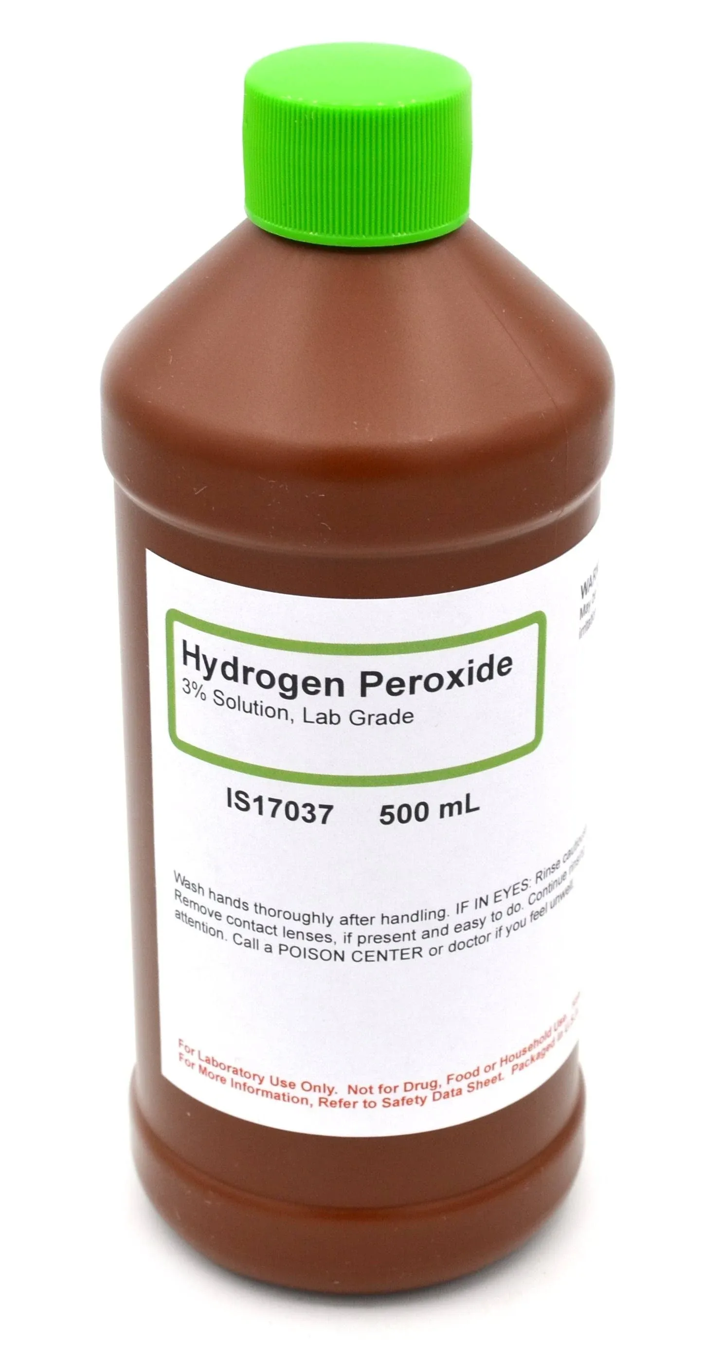 Hydrogen Peroxide 3%, Reagent Grade, 500 mL