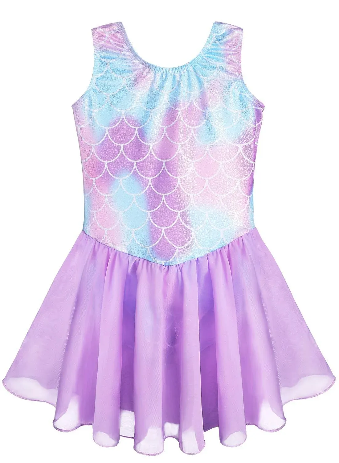 Belovance Girls Skirted Leotards Gymnastics 2T 3T Mermaid Purple Ballet Dance ...