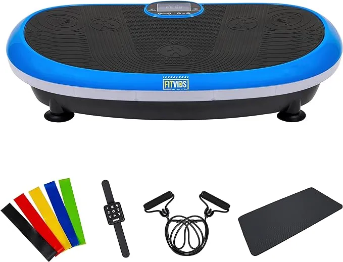 Fitvids Vibration Plate Exercise Machine Workout Fitness Blue 