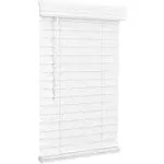 Lotus & Windoware Cordless, 2 inch Faux Wood Room Darkening Blind, 31 inch Wide x 64 inch Long, Embossed, Bright White, Size: 31 x 64