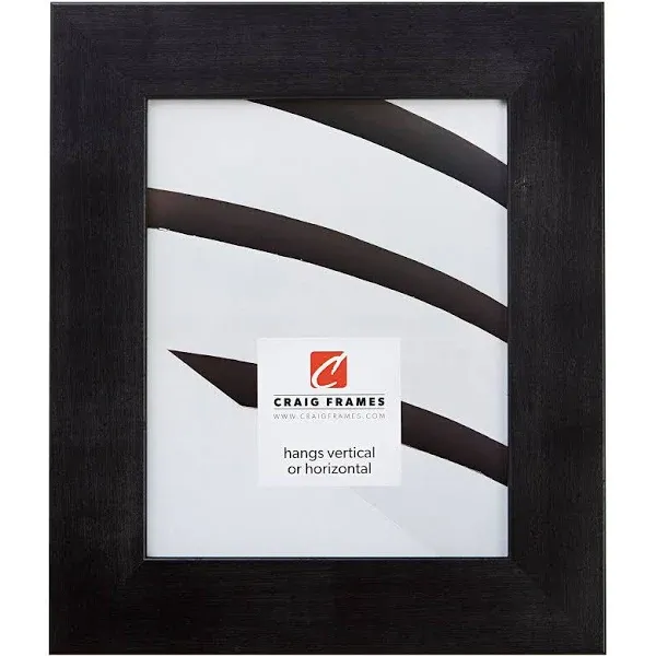 Craig Frames 74273 8 x 10-Inch Picture Frame, Smooth Wrap Finish, 2-Inch Wide, Black Satin