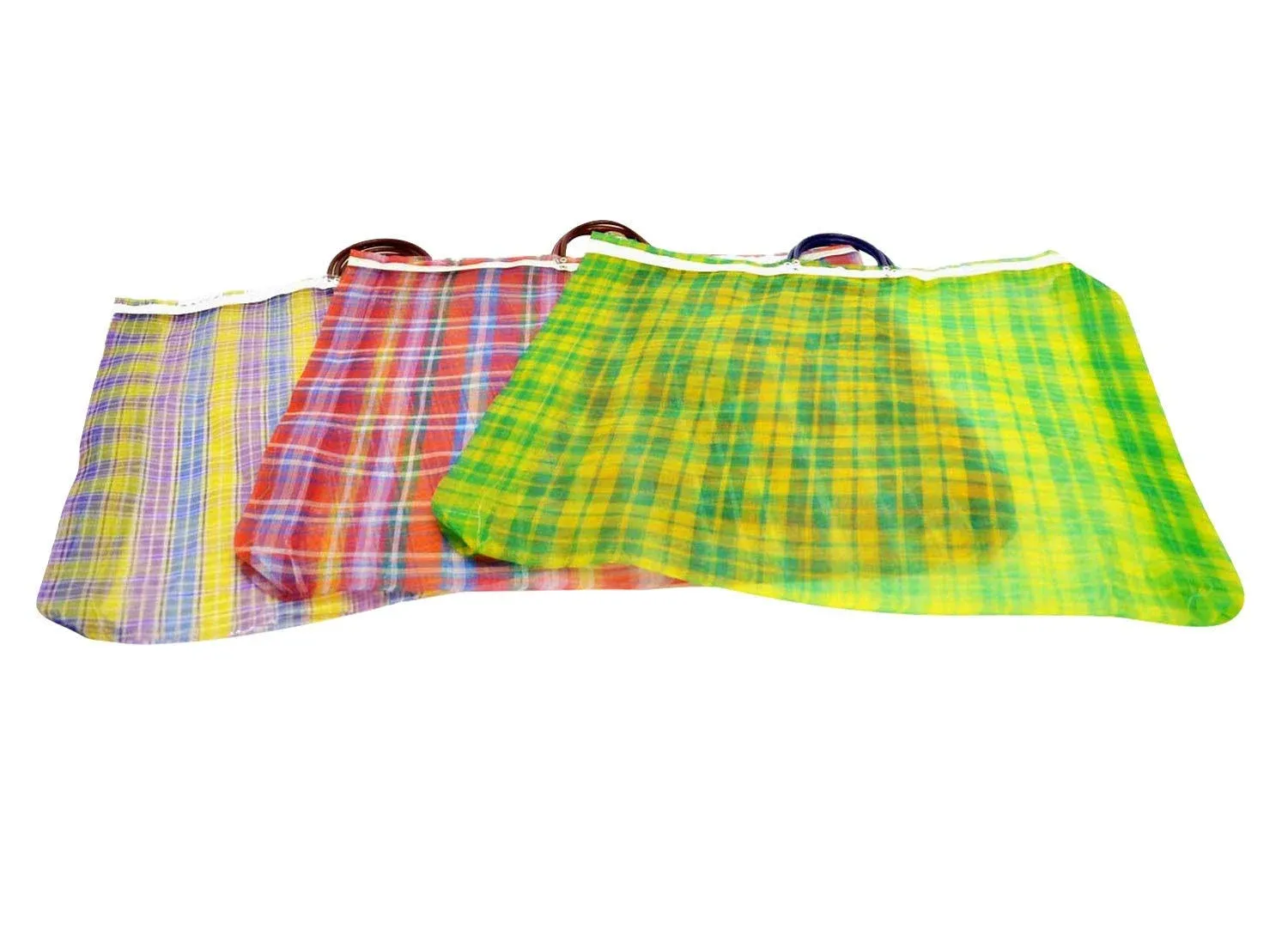 Set of 3, Mexican Tote Grocery/Beach Bags, 23 Inches High by 24 Inches Wide. Assorted Colors