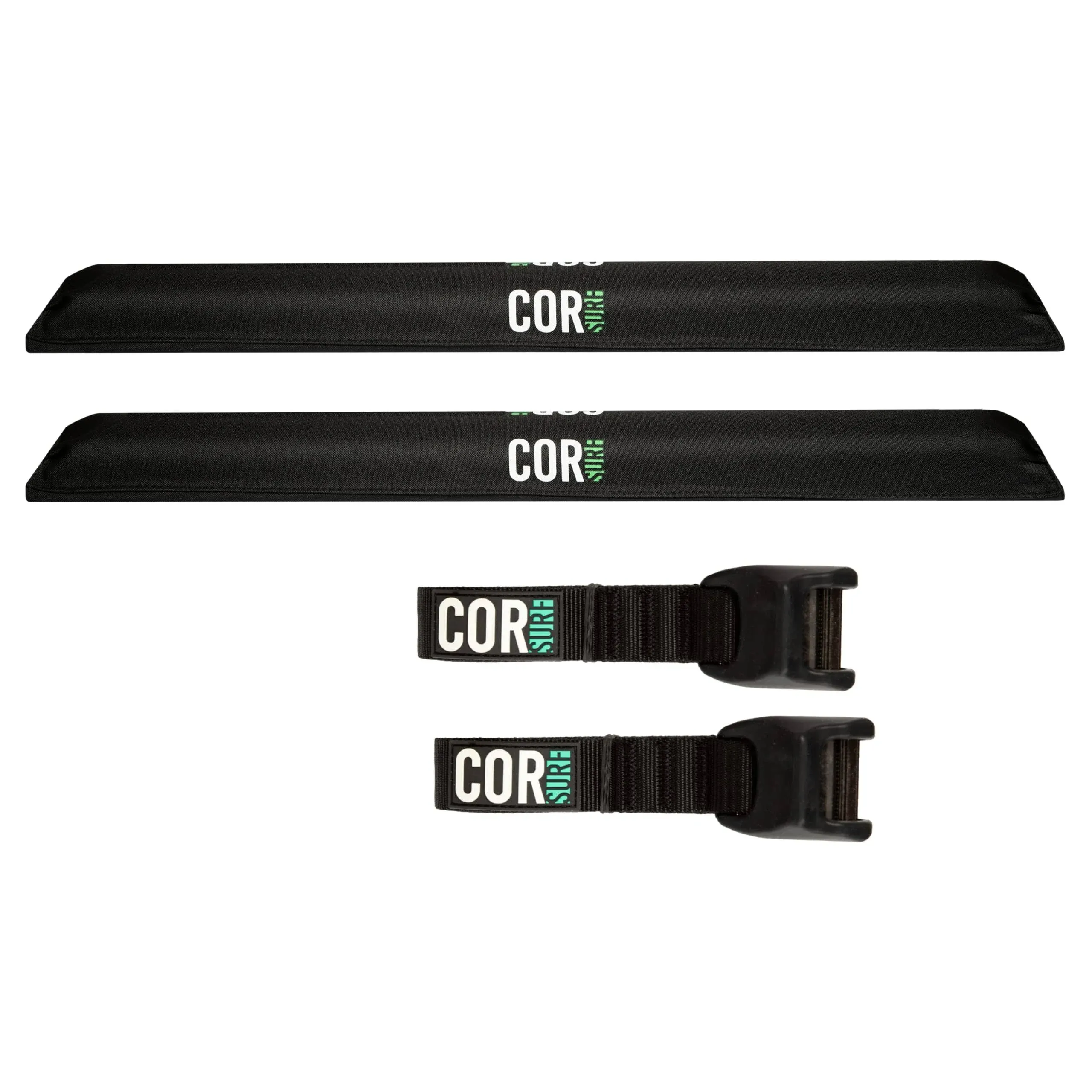 COR Surf Aero Roof Rack Pad and Premium No-Scratch Cam Buckle Tie Down Straps...