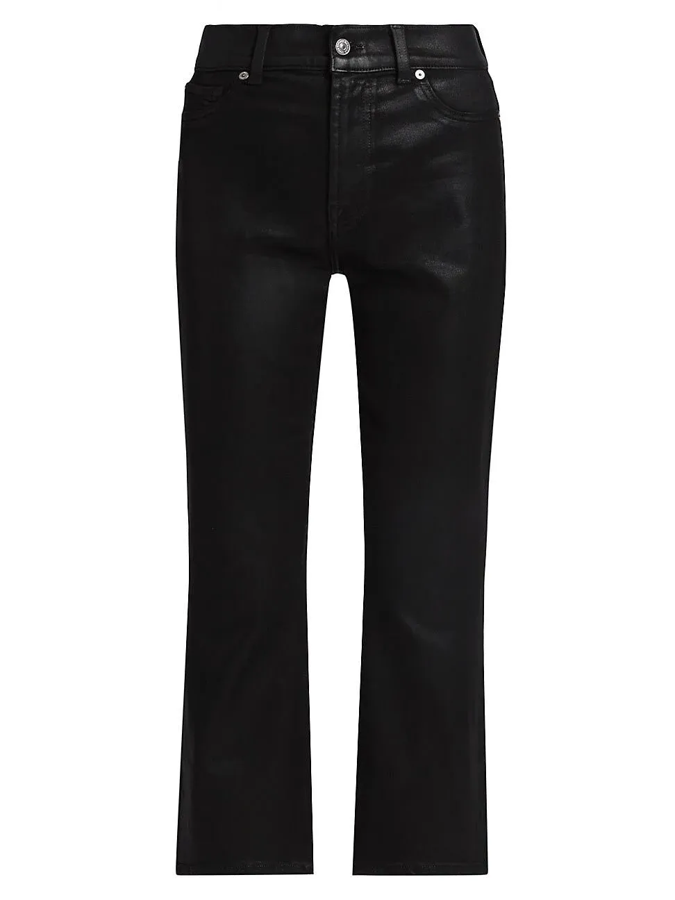 7 For All Mankind High Waist Slim Kick in Coated