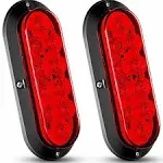 Nilight TL-01 6" Oval Red LED Tail Trailer Lights