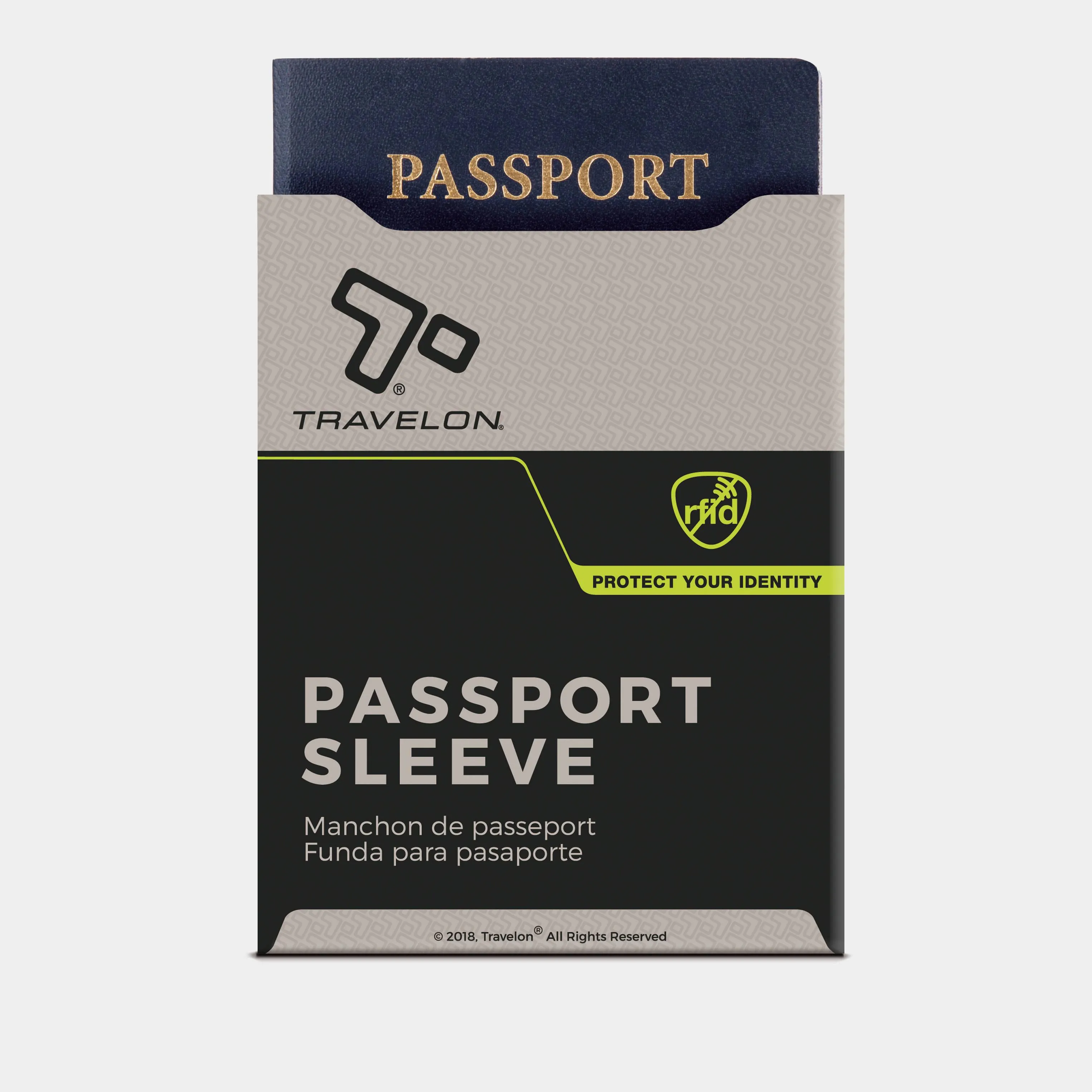 Travelon Safeid RFID Blocking Passport ID Protected - Gray, 2Pack