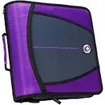 Case It Large Capacity Zipper Binder, 3 Rings, 3" Capacity, 11 x 8.5, Purple