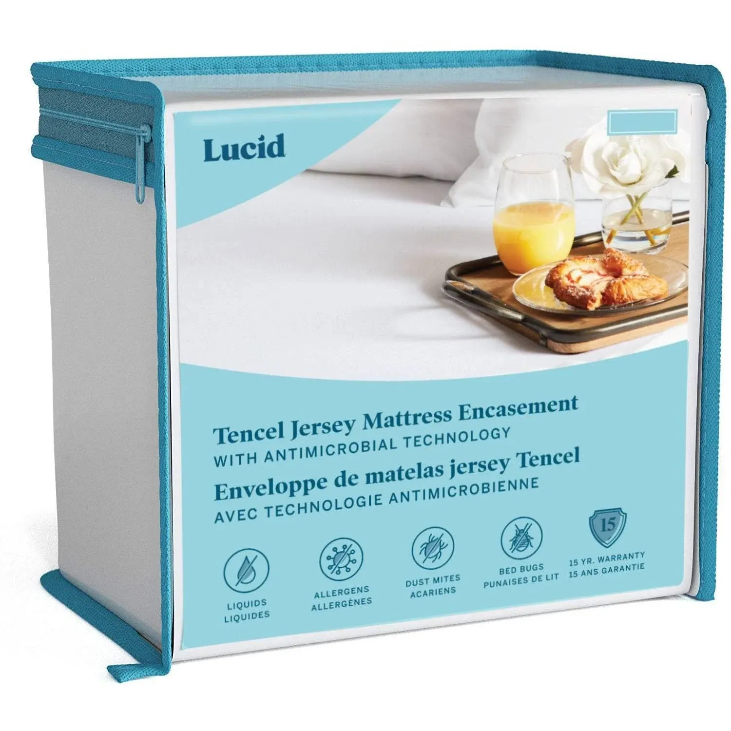 Lucid Encasement Mattress Protector, Full