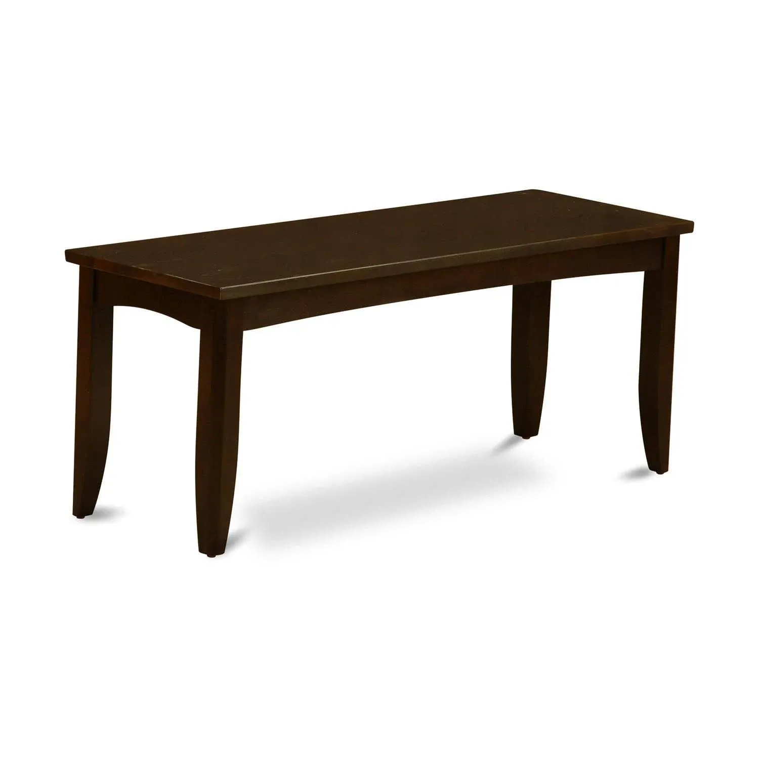 East West Furniture PFB-CAP-W Parfait Dining Bench with Wood Seat in Cappuccino ...