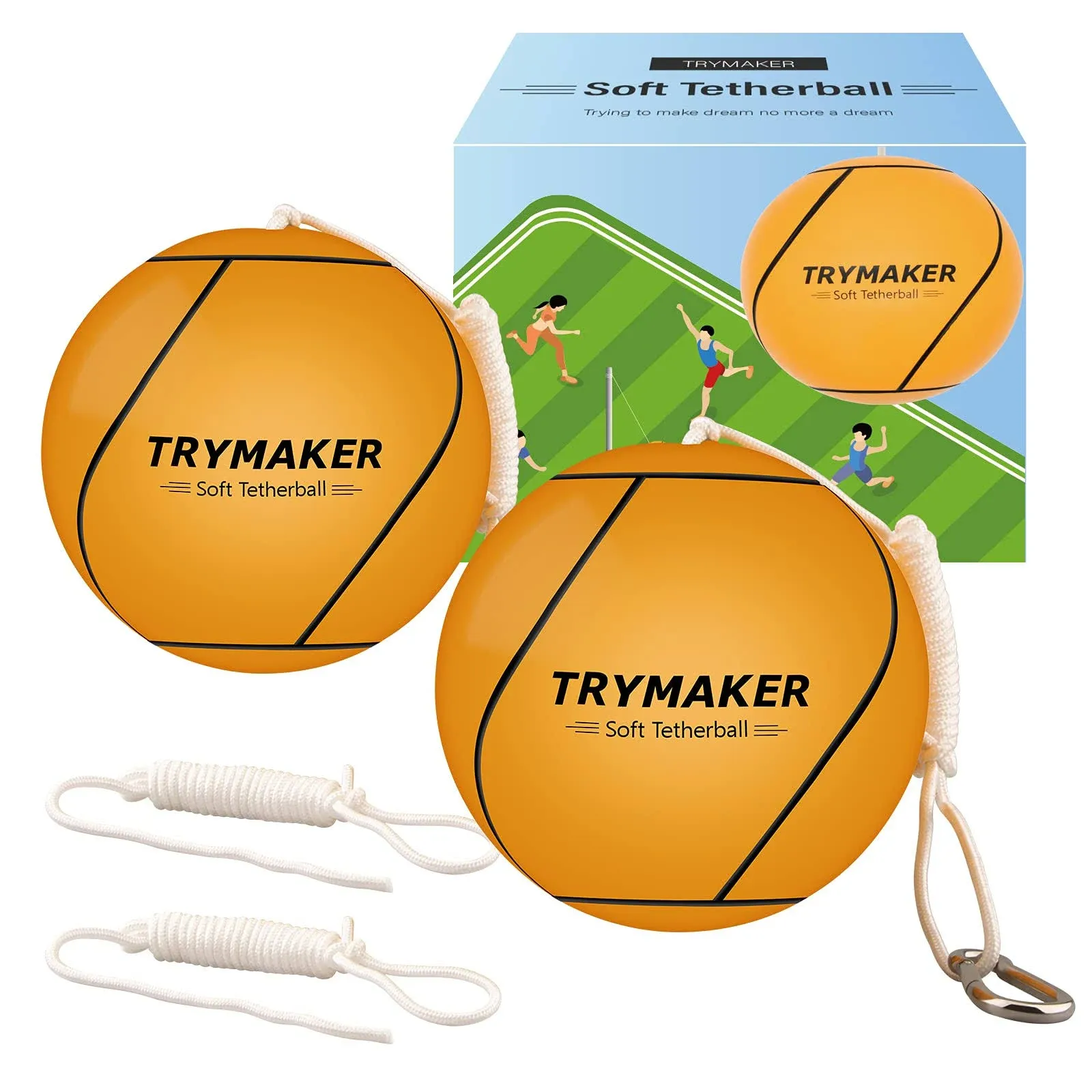 Trymaker Tether Balls and Rope Set for Kids