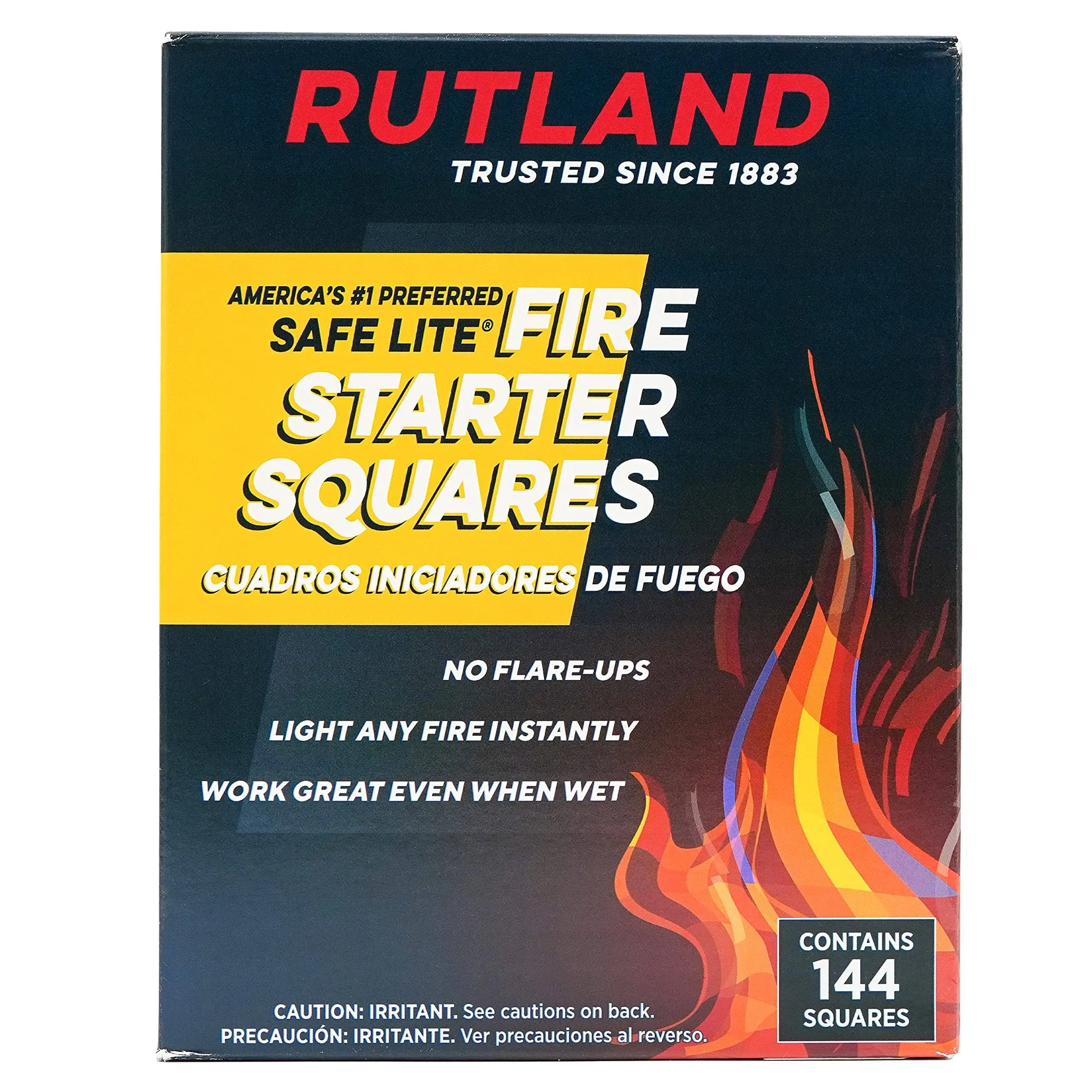 Fire Starting Squares 144-Pack Easy Light Emergency Survival Camping Bar-B-Q