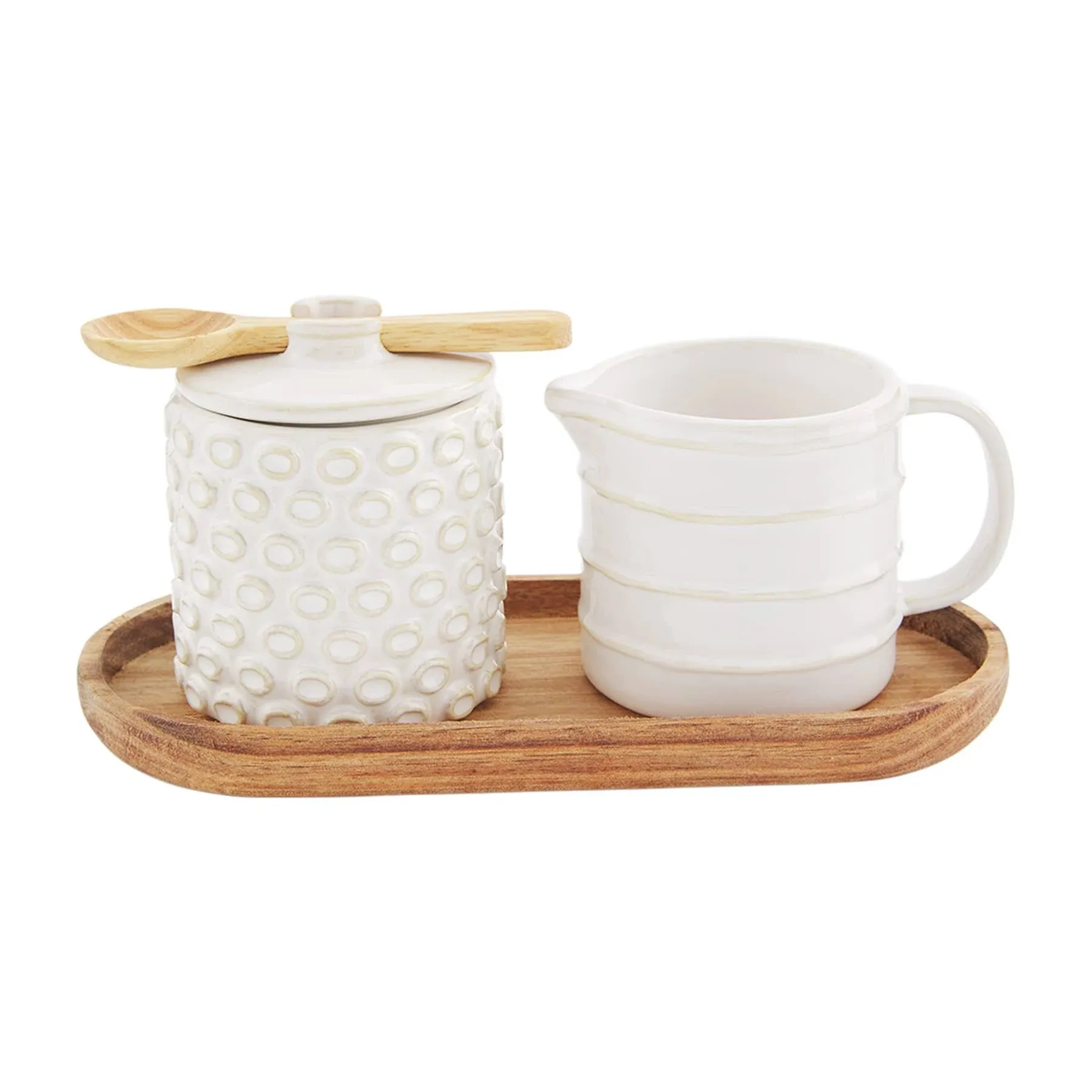 Mud Pie Textured Cream & Sugar Set