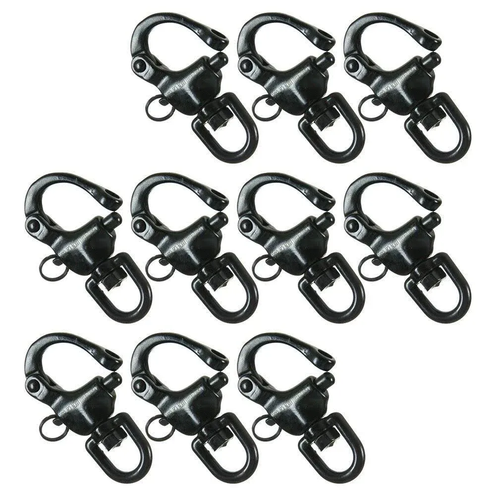 Fusion Climb Black Quick Release High Strength Swivel Snap Shackle