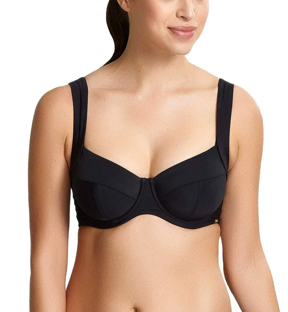 Panache Anya Riva Full Cup Balconnet Bikini Swim Top, Black (SW1302) 38H