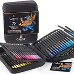 72 Colored Pencils Zipper-Case Set | Quality Soft Core Colored Leads