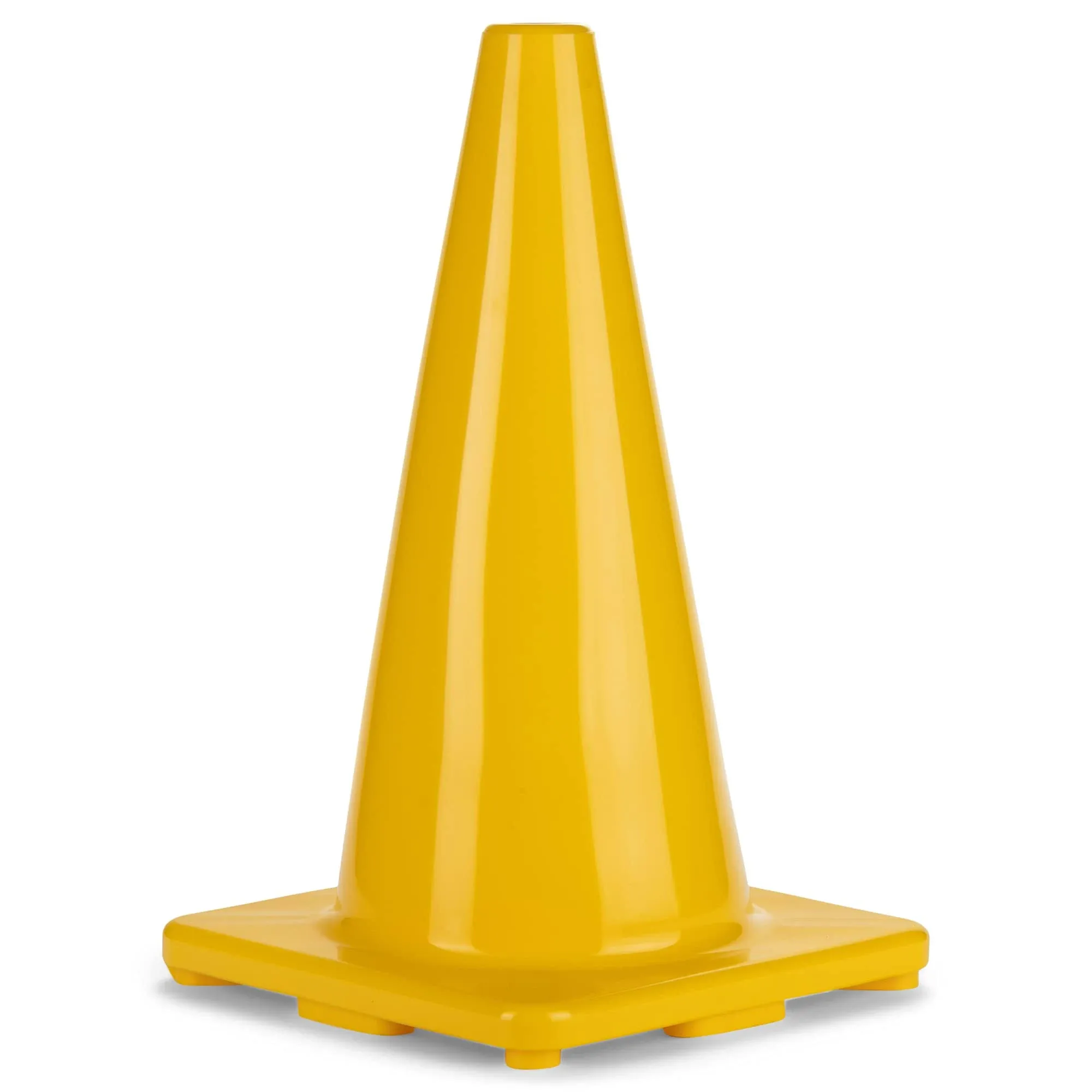 Champion Sports 18" High Visibility Flexible Vinyl Cone, Yellow