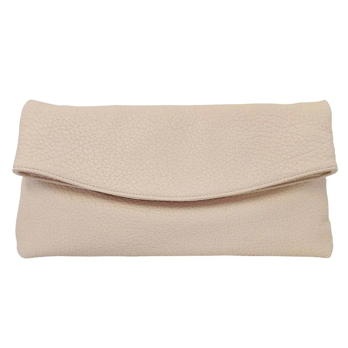 JNB Faux Leather Oversize Foldover Clutch