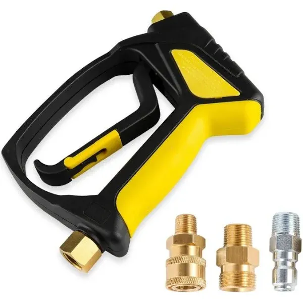 Foam King™ The Snubster – Short Pressure Washer Gun Handle With Swivel - Foam Cannon Attachment Power Washer Gun for Car, Truck, Bike, Home, RV, Boat - Stubby Car Wash Pressure Washer Gun