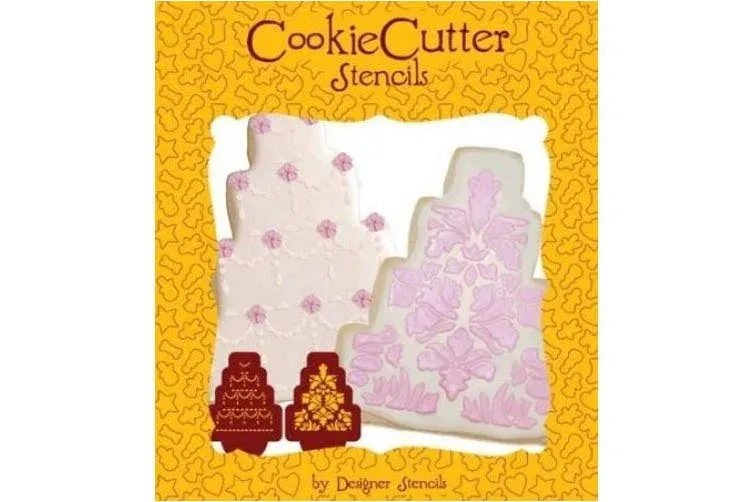 Four Tier Wedding Cookie Stencil Set (no Cutter) by Designer Stencils