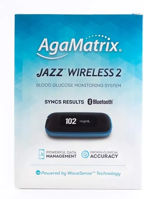 AgaMatrix Jazz Wireless 2 Blood Glucose Monitoring System