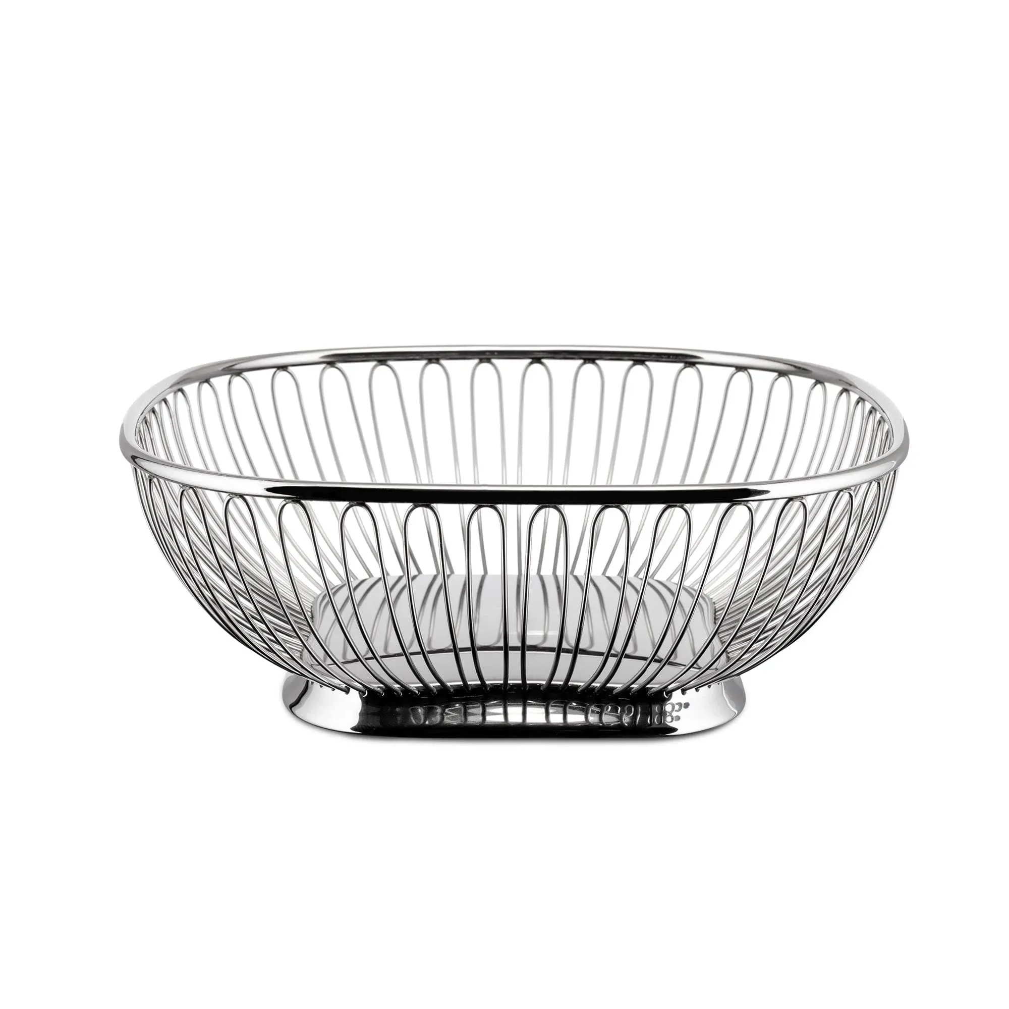 Alessi 845 square wire basket in steel