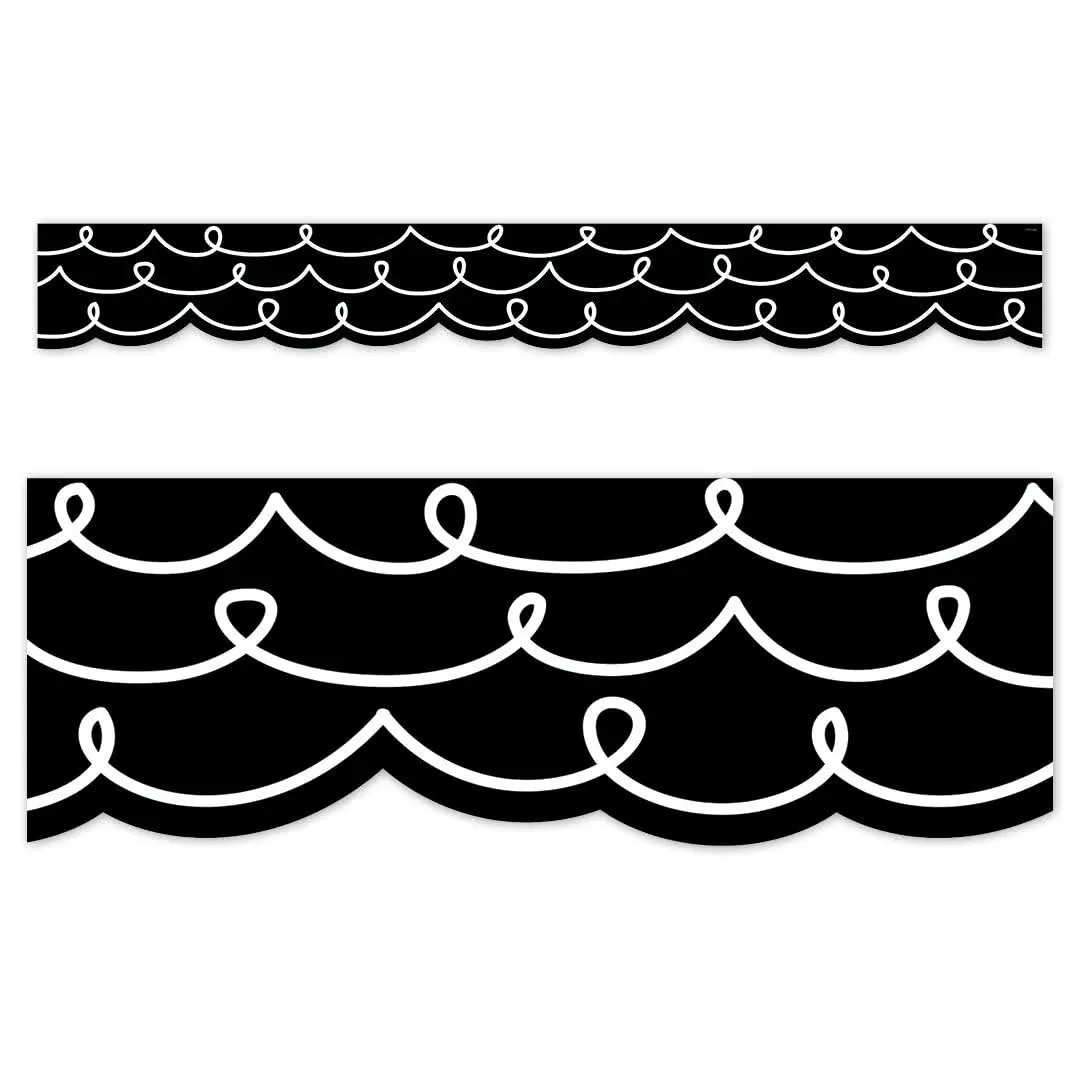 Creative Teaching Press Core Decor Loop-de-Loop on Black EZ Border, 48 Feet