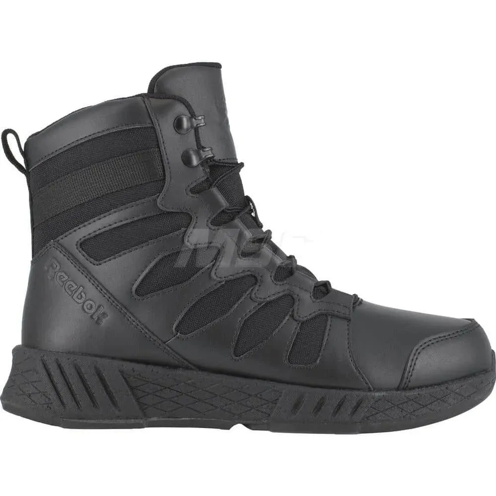 Reebok Men's Rb4355 Floatride Energy 6" Tactical Boot with Side Zipper Black Military