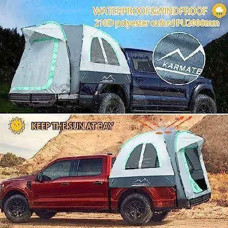 Pickup Truck Tent Waterproof Pu2000mm Truck Tent For Camping 5.56.5 Ft Bed2perso