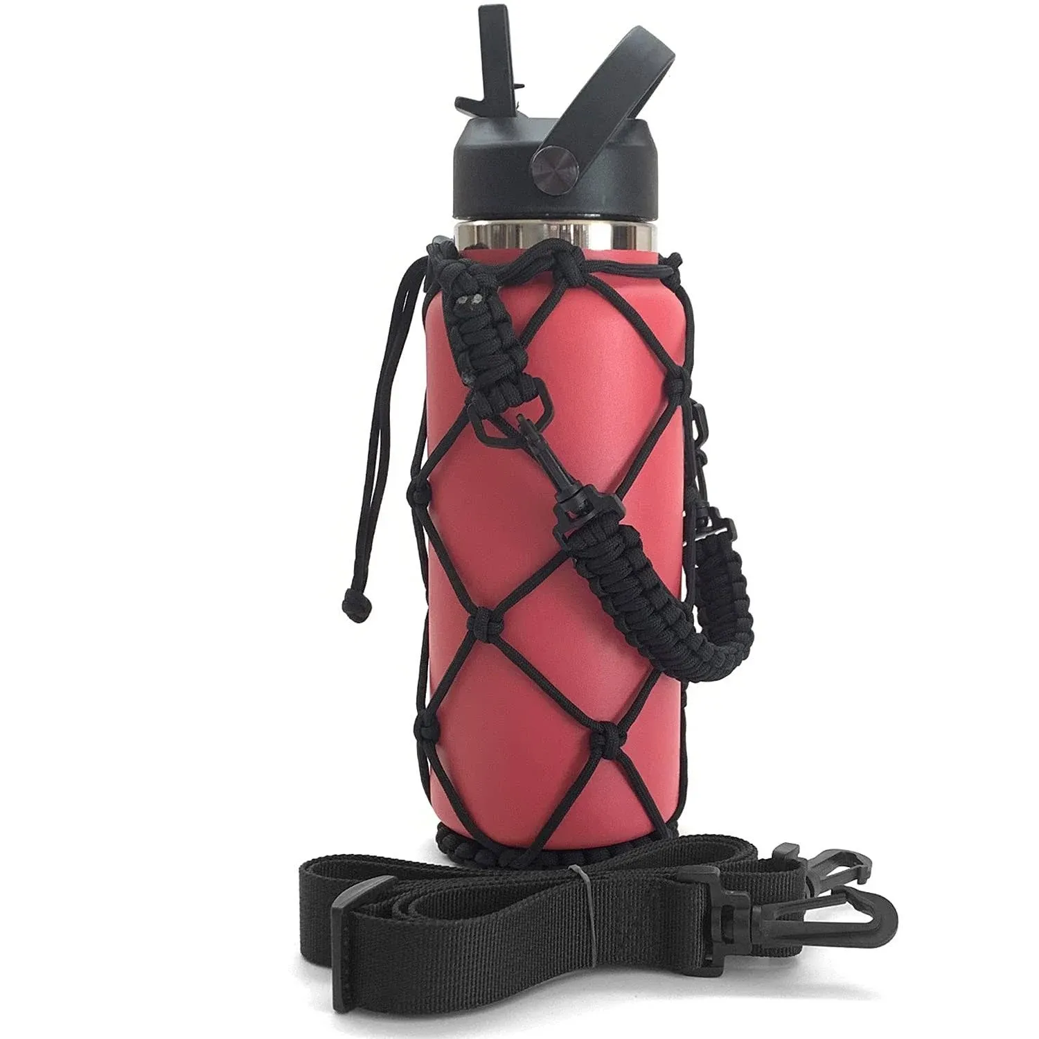 HydroNet Carrier - Compatible with Wide Mouth Bottles 32, 40, 64 oz Growler - from America's No. 1 in Paracord Handles and Accessories - Prevents Dropping and Dents