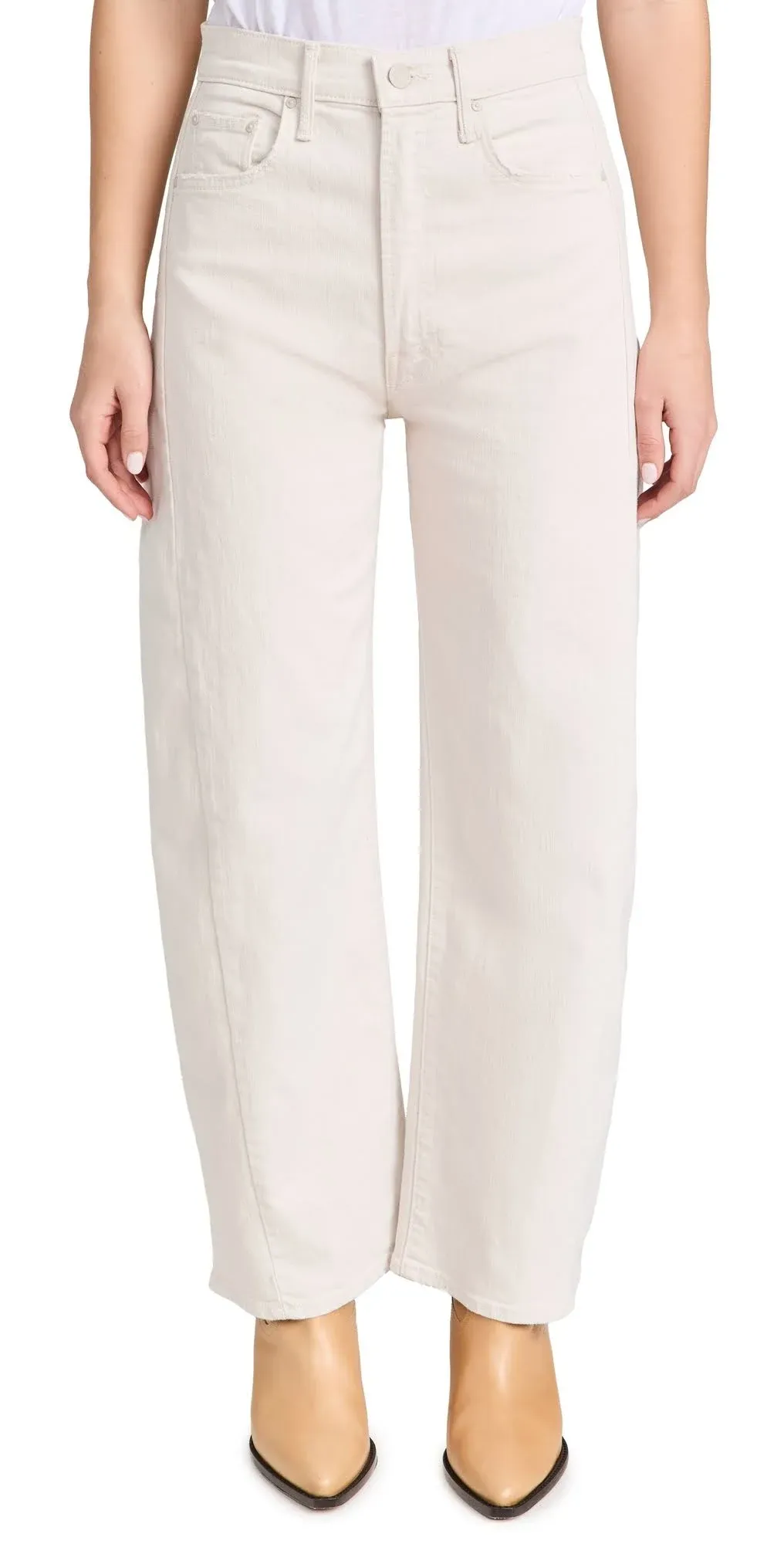 Mother The Half Pipe Ankle Jeans | Off White | Size 34 | Shopbop