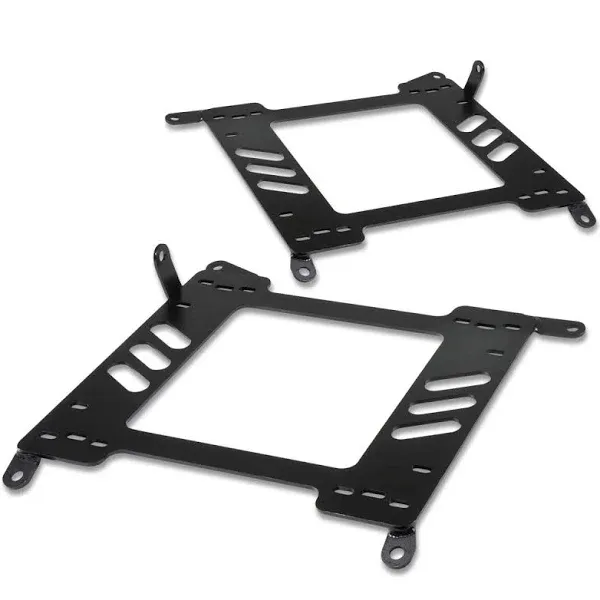 DNA MOTORING SBK-001 Pair of Racing Bucket Seat Mounting Brackets Compatible with 00-06 Sentra Maxima, Left & Right, Black