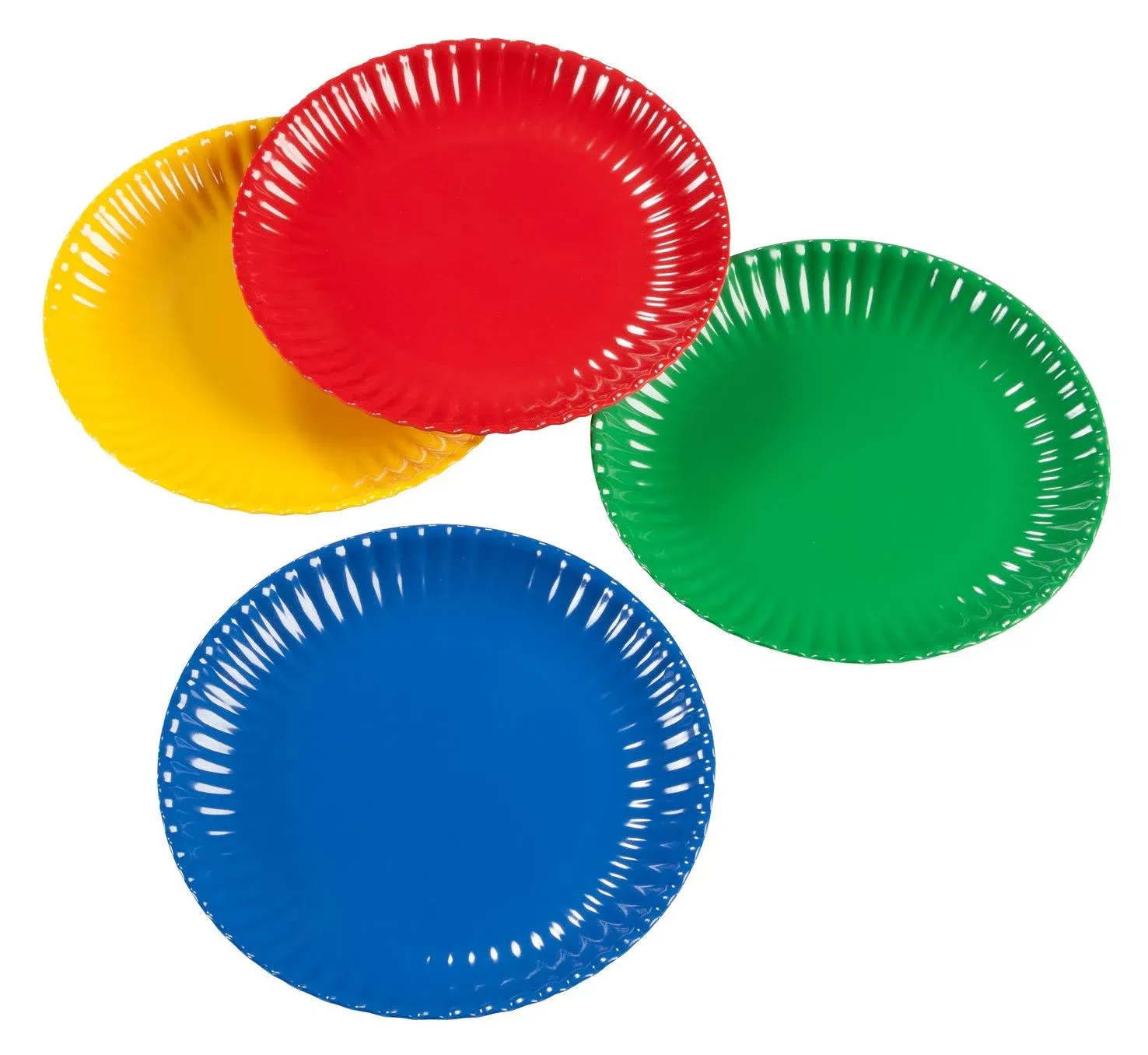 Melamine Colorful Reusable Picnic Plate (Set of 4)