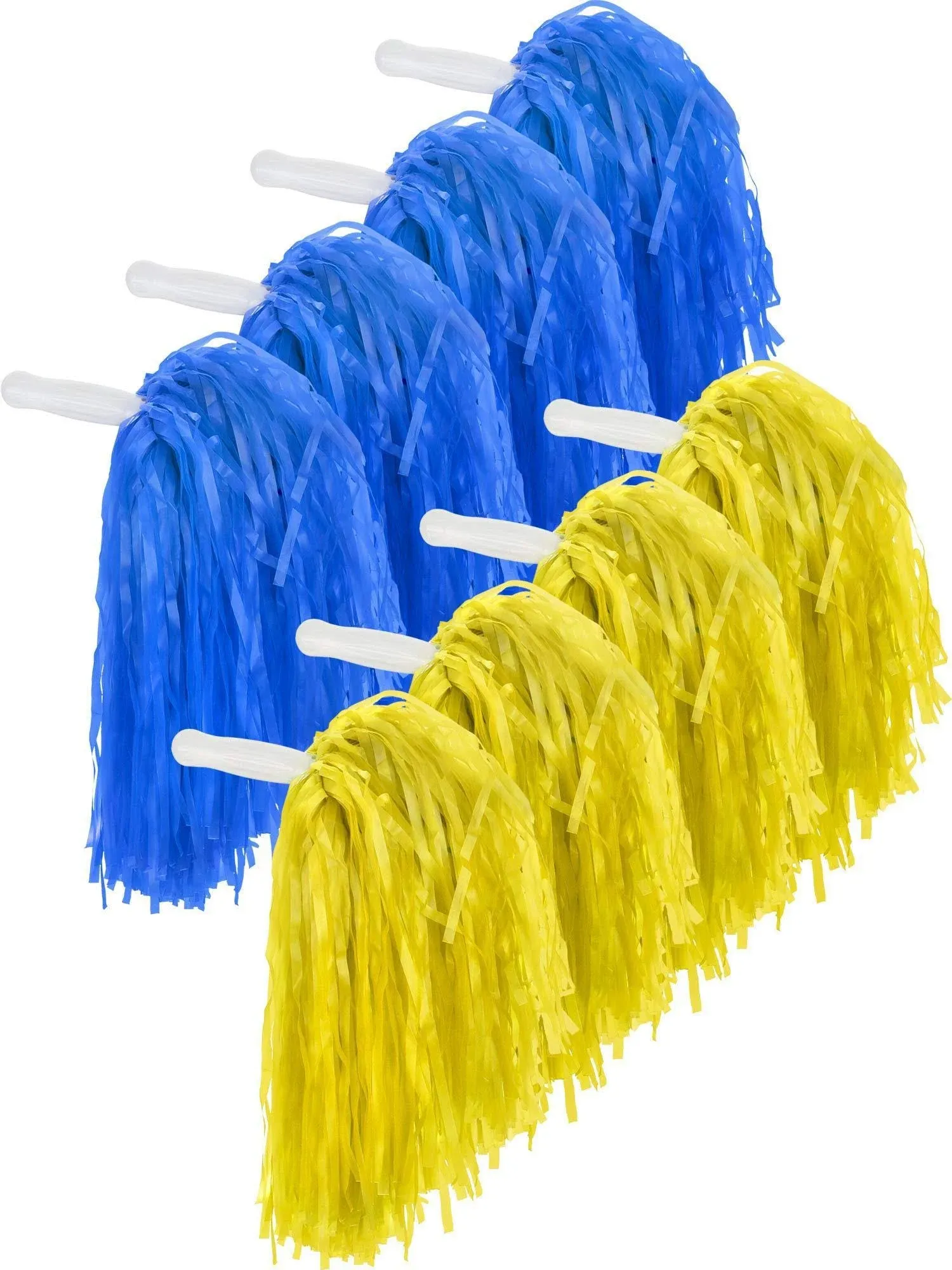 12 Pack Cheerleading Pom Poms Sports Dance Cheer Plastic Pom Pom for Sports Team Spirit Cheering