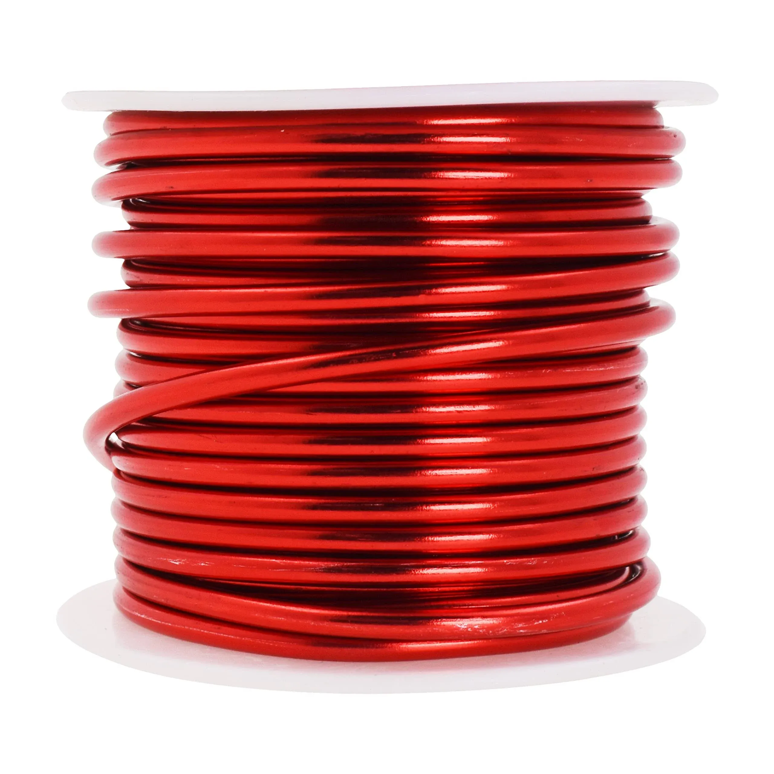 Mandala Crafts Anodized Aluminum Craft Wire for Jewelry Making - Bendable Flexible Red Crafting Wire 10 Gauge Wire Colored for Bonsai - Armature Wire for Sculpting