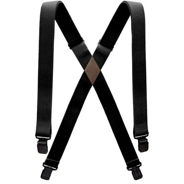 Arcade Mens Jessup Suspenders: 4 Point Heavy Duty Elastic Webbing Durable Metal Clips, OSFA