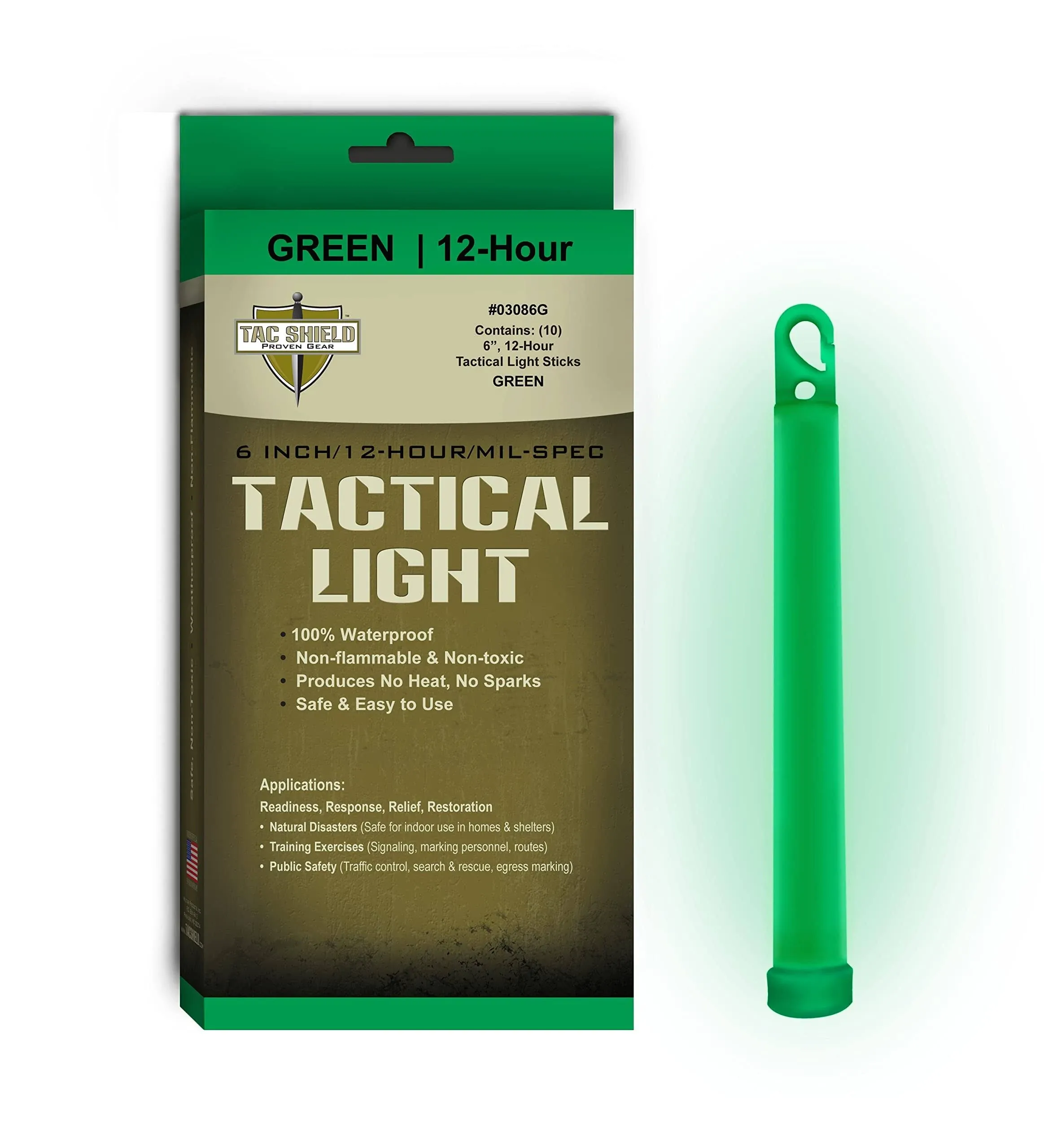 Tac Shield Tactical 12 Hour Light Stick (10-Pack)