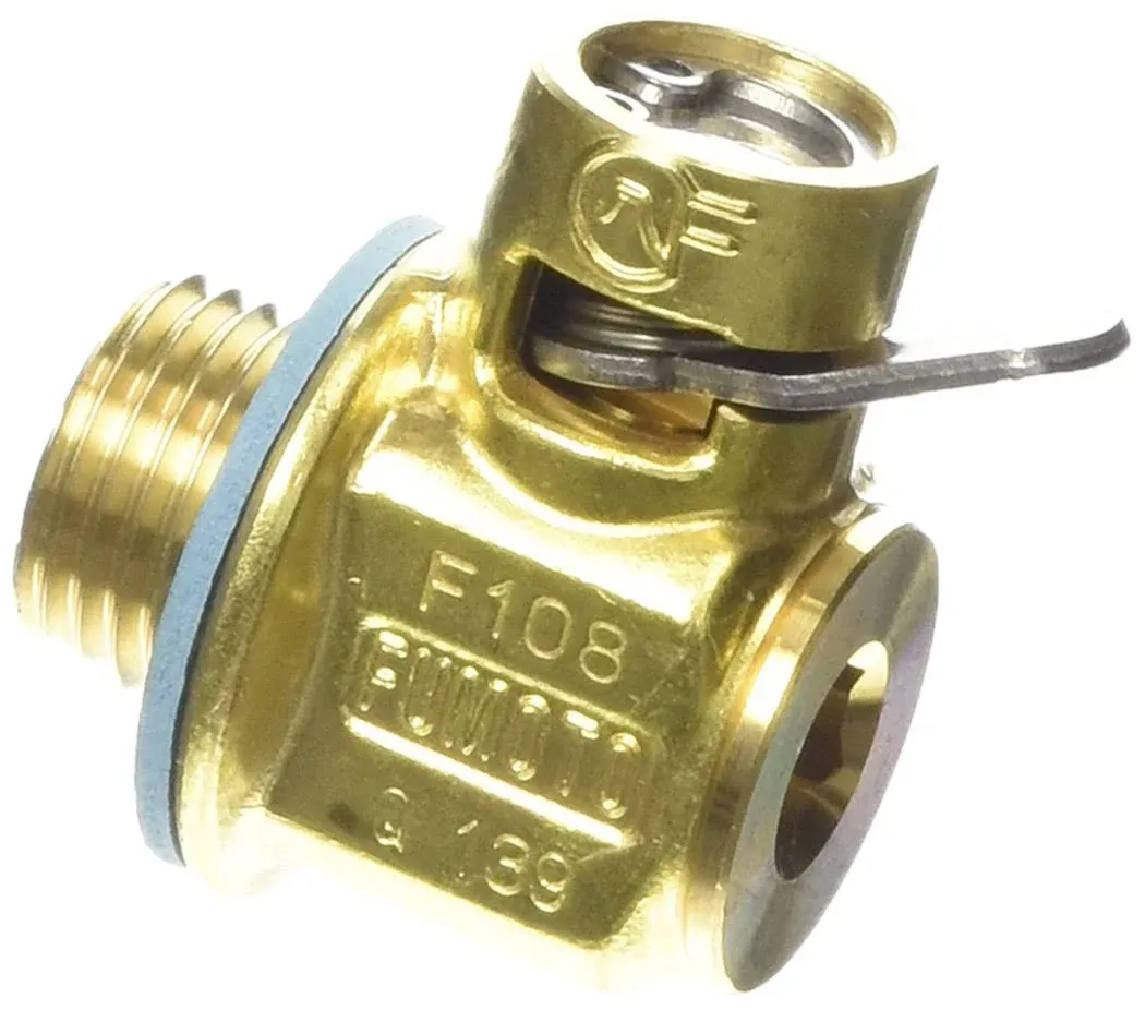 Original Fumoto F-108 with LC-10 Lever Clip F-Series Engine Oil Drain Valve, 1 Pack Gold