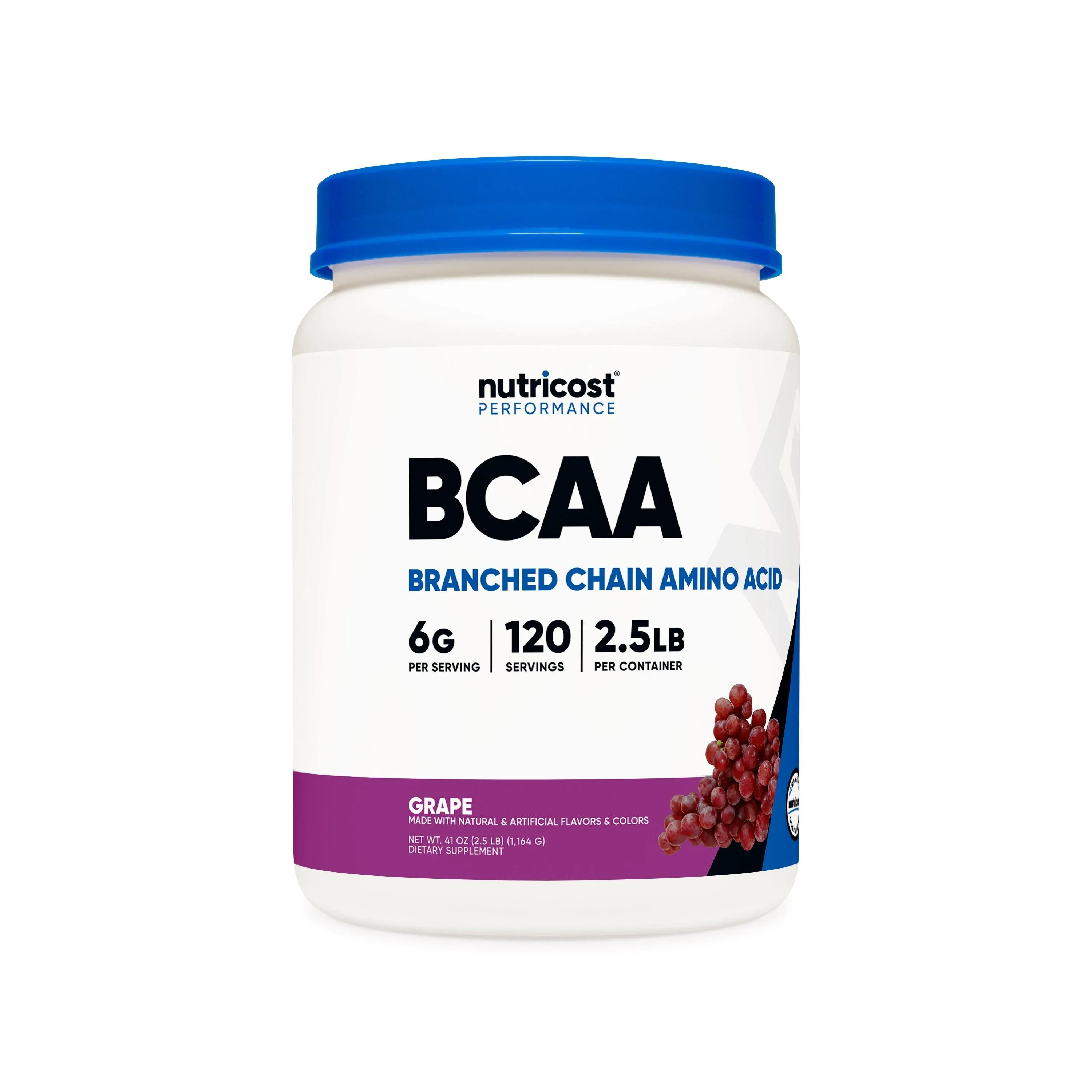 Nutricost BCAA Powder 2:1:1 (Grape, 120 Servings) - Gluten Free, Non-GMO