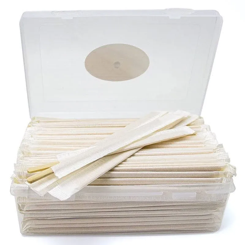 Bamboo Coffee Stirrers Individually Wrapped 200 Count In Storage Box “ Coffee St