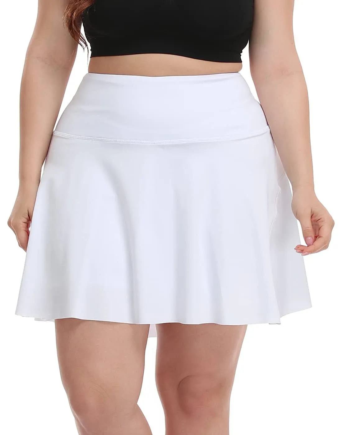 HDE Women's Plus Size Tennis Skort Pleated Athletic Golf Skirt with Shorts