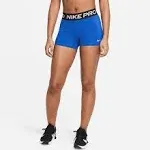 Nike Pro Women's 3" Shorts Royal/White / XL