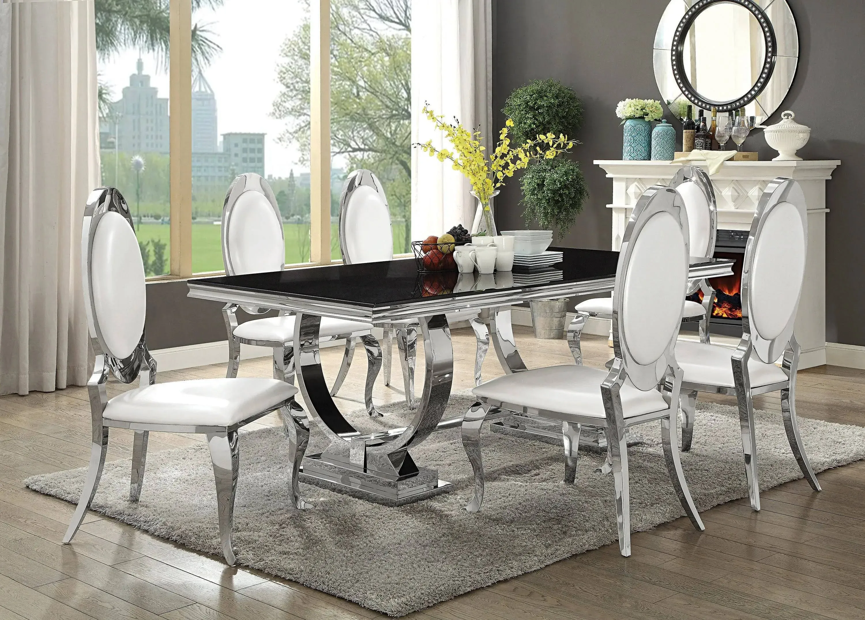 Coaster Furniture Antoine 7 Piece Rectangular Dining Set