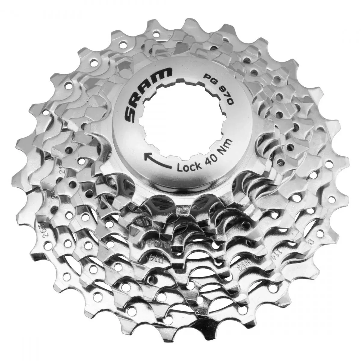 PG-970 9 Speed Cassette - SRAM PG-970 Cassette - 9 Speed, 11-34t, Silver -