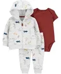 Carter's Baby Boys 3-Piece Woodland Creatures Little Jacket Set 18M Multi