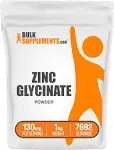 BULKSUPPLEMENT<wbr/>S.COM Zinc Glycinate Powder - Zinc Supplements, Zinc 40mg, Zinc Po