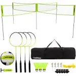 Triumph Sports USA Triumph 4 Square Volleyball and Badminton Combo Set 35-7490-3