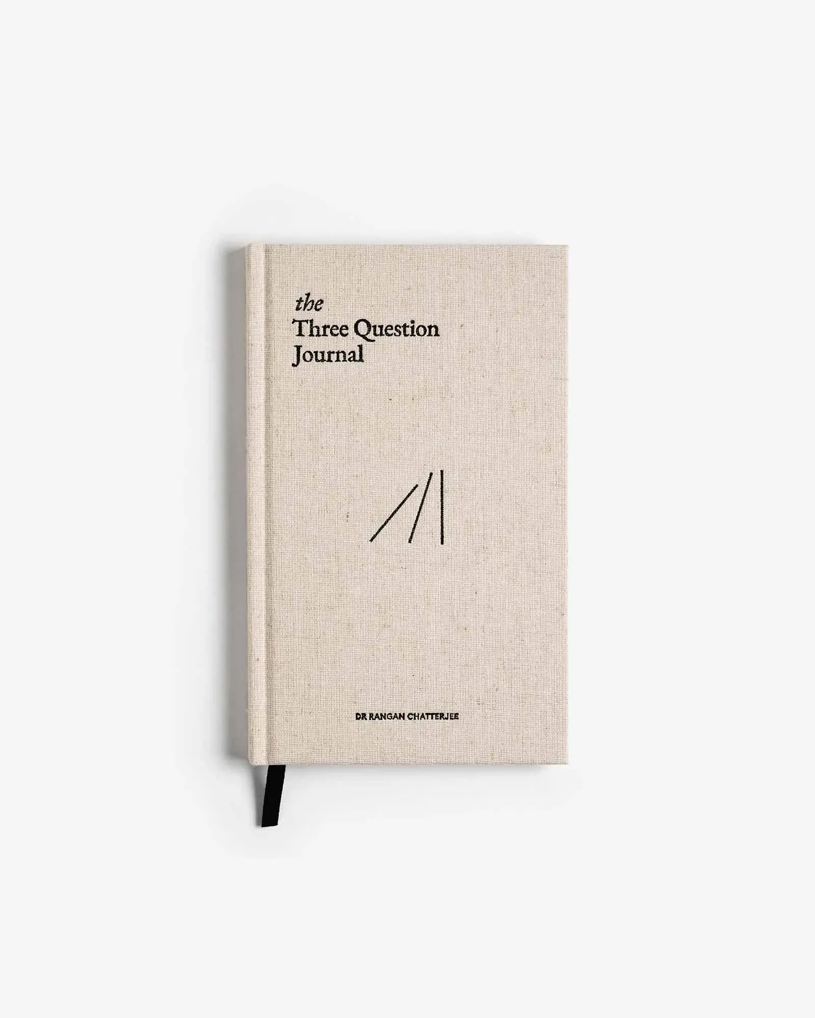 The Three Question Journal Dr. Rangan Chatterjee - Daily Gratitude Journal 2024 for Mindfulness, Stress Relief, Guided Journal for Daily Mental Wellness Personal Growth - Linen - Intelligent Change