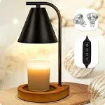 Aimoptg Home Decor Candle Warmer Lamp with 2 Bulbs, Black