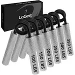 Logest Metal Hand Grip Set 100LB-350LB 6 Pack No Slip Heavy-Duty Grip ...