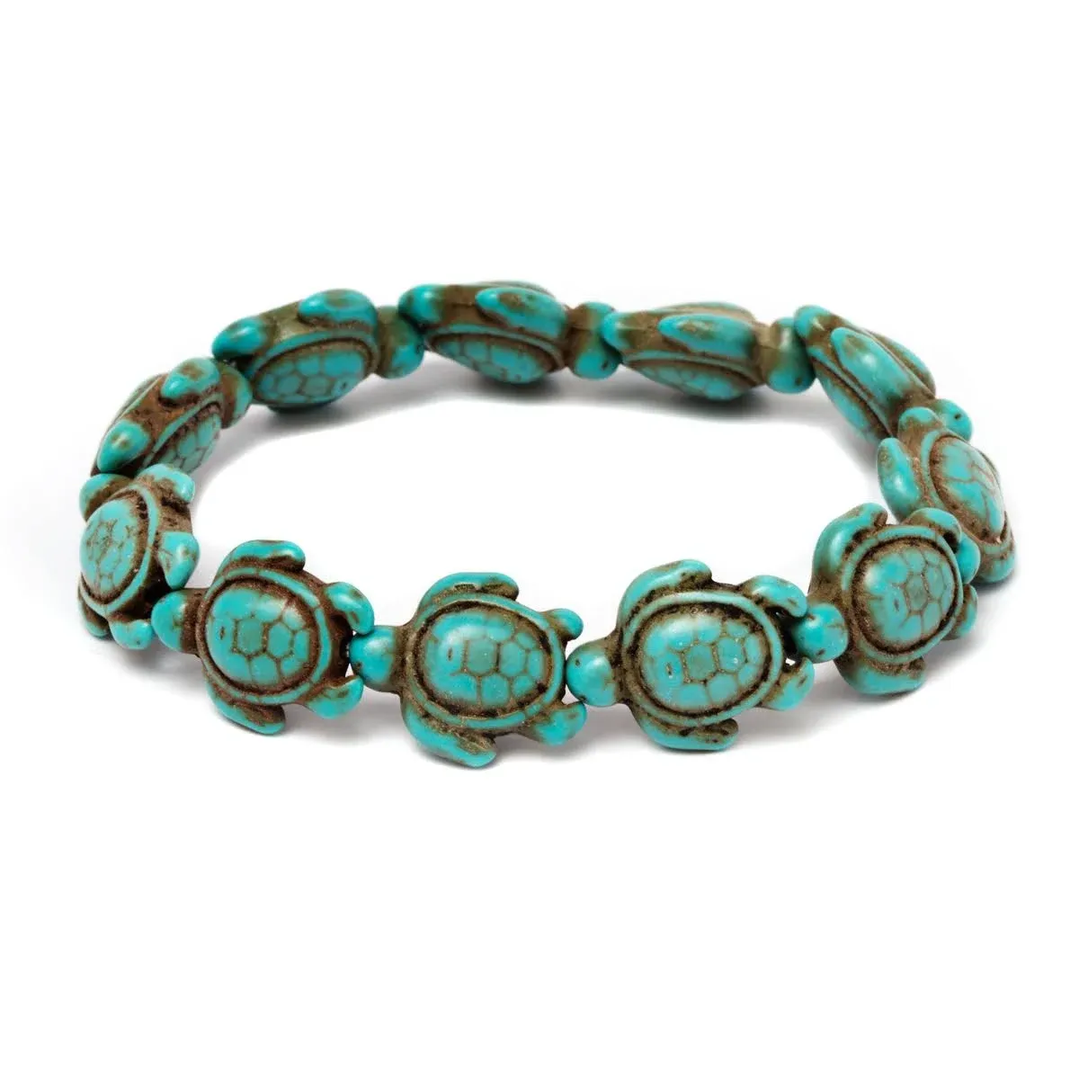 Handmade Genuine Turquoise Hawaiian Sea Turtle Bracelet